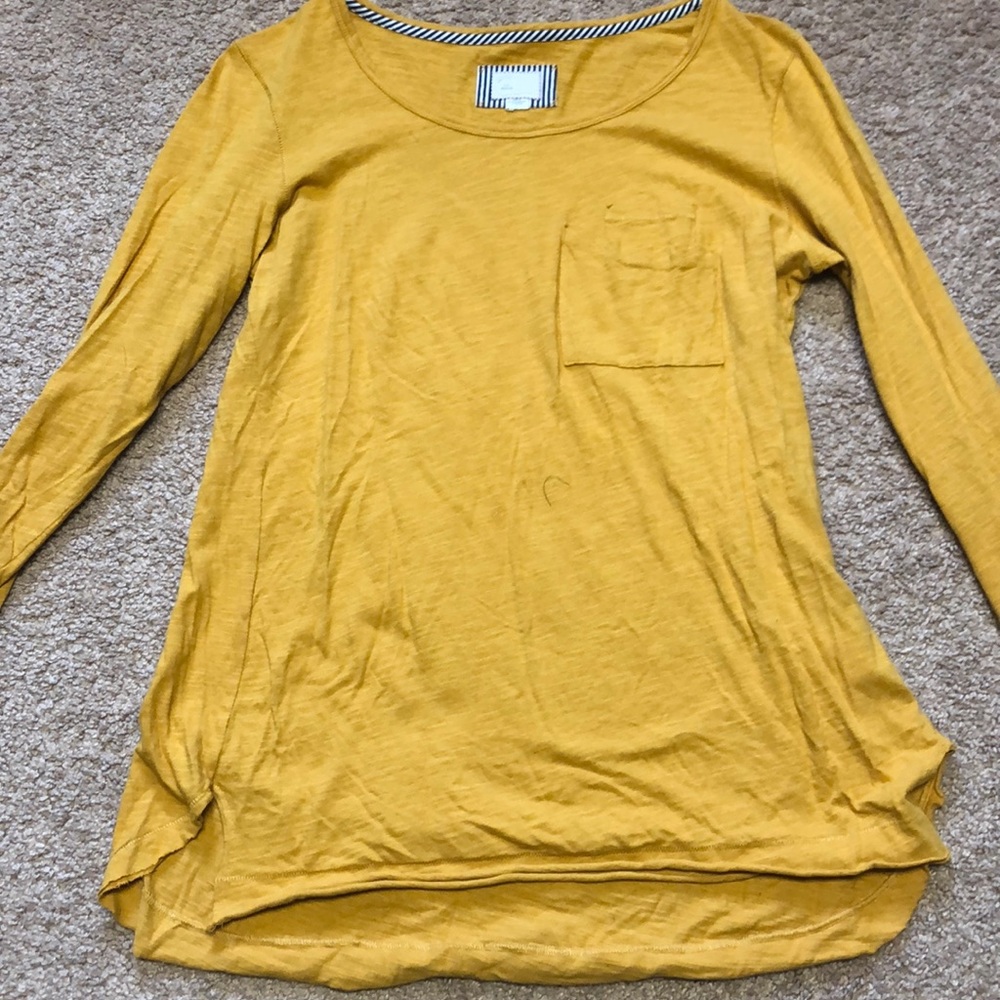 Yellow Long Sleeved Top
